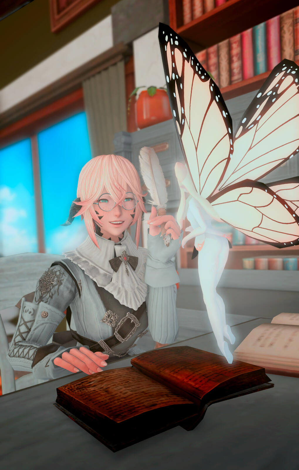 Alma with her fairy, Monarch